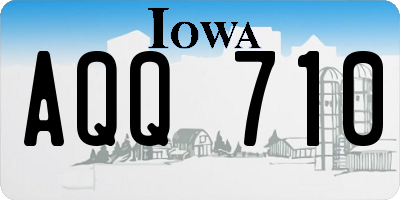 IA license plate AQQ710