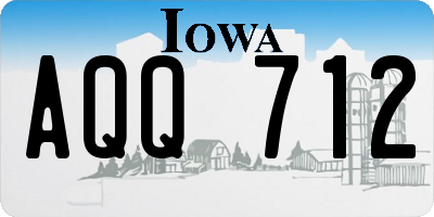 IA license plate AQQ712