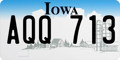 IA license plate AQQ713