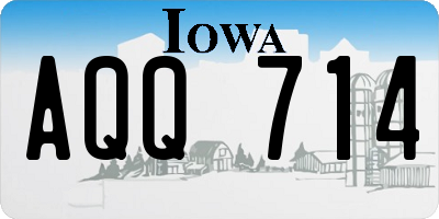 IA license plate AQQ714