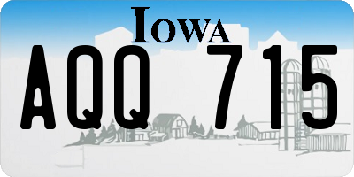 IA license plate AQQ715