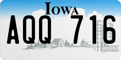 IA license plate AQQ716