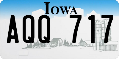 IA license plate AQQ717