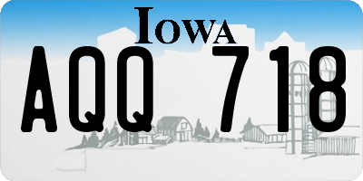 IA license plate AQQ718