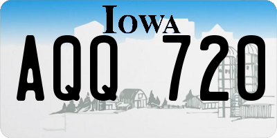 IA license plate AQQ720