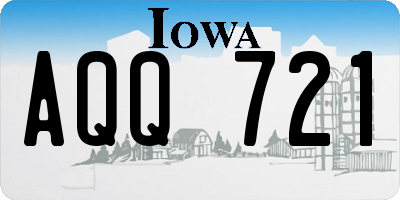 IA license plate AQQ721