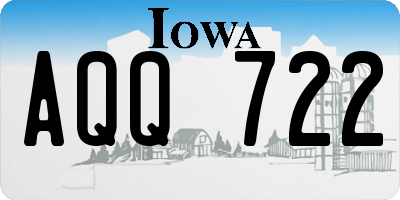 IA license plate AQQ722