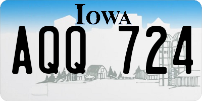 IA license plate AQQ724