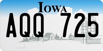 IA license plate AQQ725