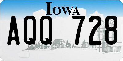 IA license plate AQQ728