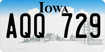 IA license plate AQQ729