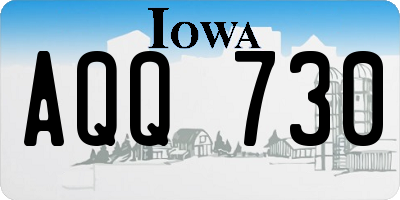 IA license plate AQQ730