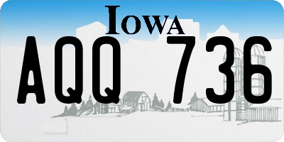 IA license plate AQQ736