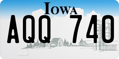 IA license plate AQQ740