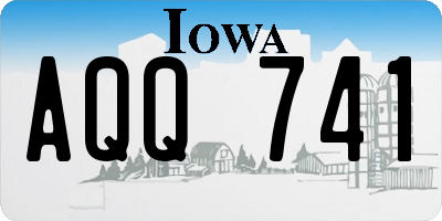 IA license plate AQQ741