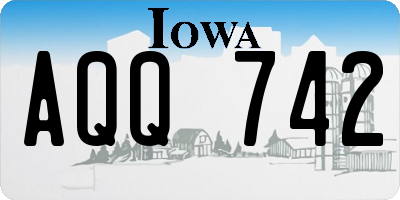 IA license plate AQQ742