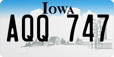 IA license plate AQQ747