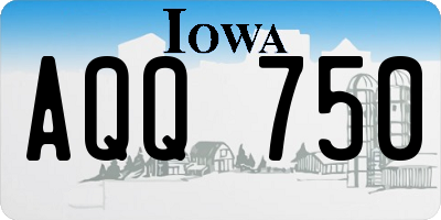 IA license plate AQQ750