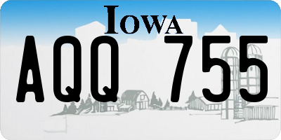 IA license plate AQQ755