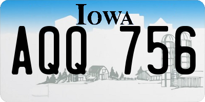 IA license plate AQQ756