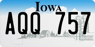 IA license plate AQQ757