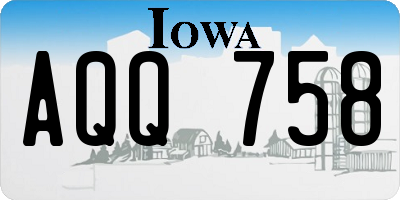 IA license plate AQQ758