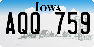 IA license plate AQQ759