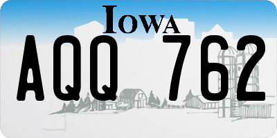 IA license plate AQQ762