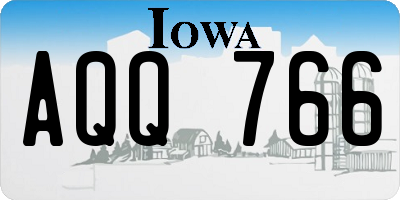 IA license plate AQQ766