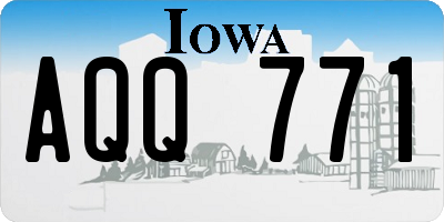 IA license plate AQQ771