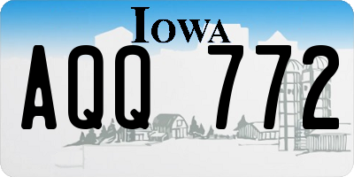 IA license plate AQQ772