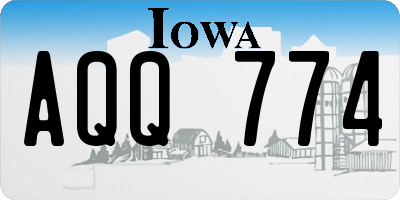 IA license plate AQQ774