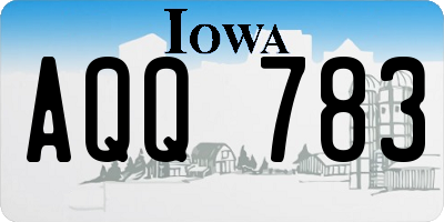 IA license plate AQQ783