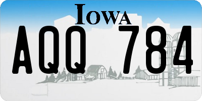 IA license plate AQQ784