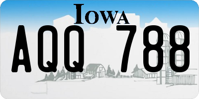 IA license plate AQQ788