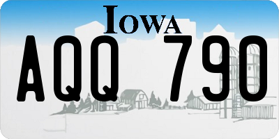 IA license plate AQQ790