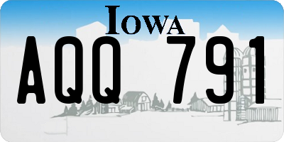 IA license plate AQQ791