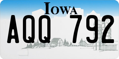 IA license plate AQQ792