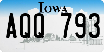 IA license plate AQQ793