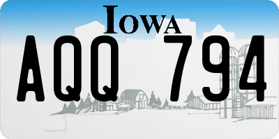 IA license plate AQQ794