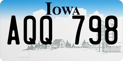 IA license plate AQQ798