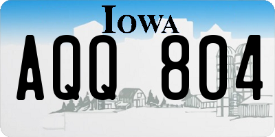 IA license plate AQQ804