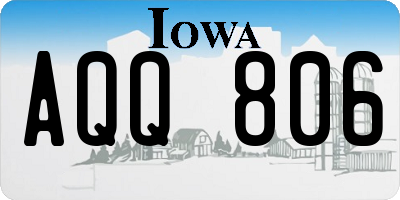 IA license plate AQQ806