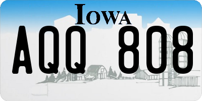 IA license plate AQQ808