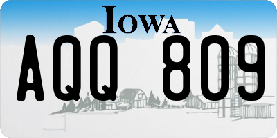 IA license plate AQQ809