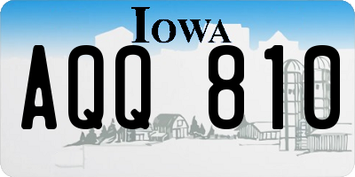 IA license plate AQQ810