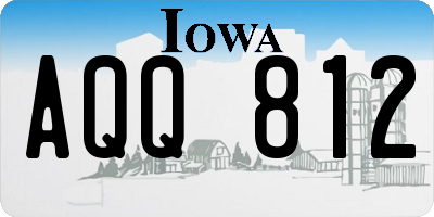 IA license plate AQQ812