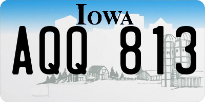 IA license plate AQQ813