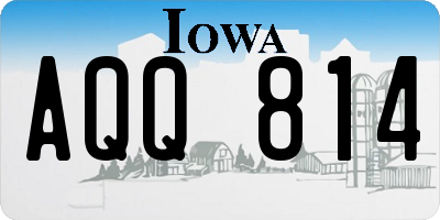 IA license plate AQQ814