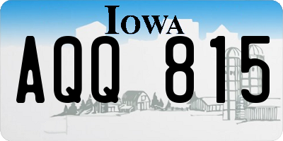 IA license plate AQQ815